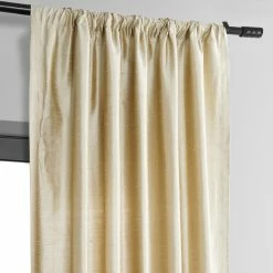 Buy ✔️ Exclusive Fabrics Signature Biscotti Textured Silk Single Curtain (1 Panel) ✔️ -Exclusive Fabrics SHOP Exclusive Fabrics Signature Biscotti Textured Silk Single Curtain 281 Panel29 5