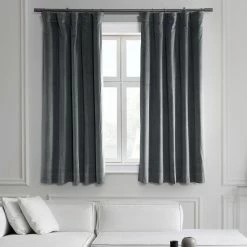 Outlet 🔔 Exclusive Fabrics Signature Blackout Velvet 63" Length Curtain (1 Panel) - 50 X 63 Midnight Blue ✔️ -Exclusive Fabrics SHOP Exclusive Fabrics Signature Blackout Velvet 6322 Length Curtain 281 Panel29 13