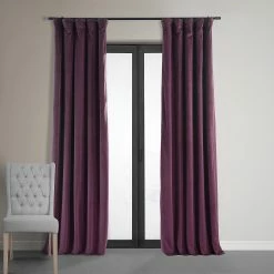 Flash Sale 🎉 Exclusive Fabrics Signature Blackout Velvet Curtain (1 Panel) Cabernet 😍 -Exclusive Fabrics SHOP Exclusive Fabrics Signature Blackout Velvet Curtain 281 Panel29 2