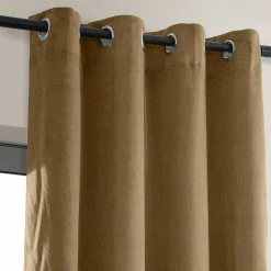 Cheap ✔️ Exclusive Fabrics Signature Blackout Velvet Grommet Curtain Panel (1 Panel) Amber Gold 👍 -Exclusive Fabrics SHOP Exclusive Fabrics Signature Blackout Velvet Grommet Curtain Panel 281 Panel29 1