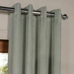 Cheap ✔️ Exclusive Fabrics Signature Blackout Velvet Grommet Curtain Panel (1 Panel) Amber Gold 👍 -Exclusive Fabrics SHOP Exclusive Fabrics Signature Blackout Velvet Grommet Top Curtain Panel 10