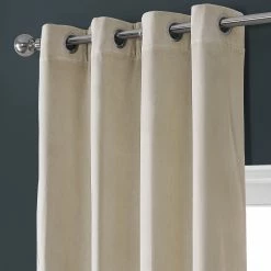 Cheap ✔️ Exclusive Fabrics Signature Blackout Velvet Grommet Curtain Panel (1 Panel) Amber Gold 👍 -Exclusive Fabrics SHOP Exclusive Fabrics Signature Blackout Velvet Grommet Top Curtain Panel 11