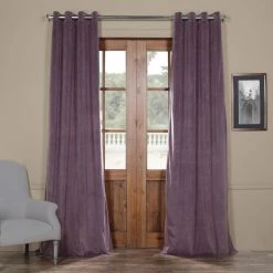 Cheap ✔️ Exclusive Fabrics Signature Blackout Velvet Grommet Curtain Panel (1 Panel) Amber Gold 👍 -Exclusive Fabrics SHOP Exclusive Fabrics Signature Blackout Velvet Grommet Top Curtain Panel 4