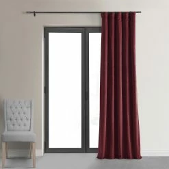 Flash Sale 🧨 Exclusive Fabrics Signature Burgundy Velvet Blackout Curtain (1 Panel) 😍 -Exclusive Fabrics SHOP Exclusive Fabrics Signature Burgundy Velvet Blackout Curtain 281 Panel29 1