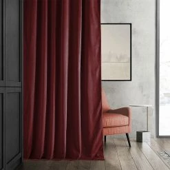 Flash Sale 🧨 Exclusive Fabrics Signature Burgundy Velvet Blackout Curtain (1 Panel) 😍 -Exclusive Fabrics SHOP Exclusive Fabrics Signature Burgundy Velvet Blackout Curtain 281 Panel29 2