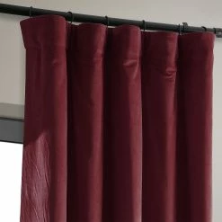 Flash Sale 🧨 Exclusive Fabrics Signature Burgundy Velvet Blackout Curtain (1 Panel) 😍 -Exclusive Fabrics SHOP Exclusive Fabrics Signature Burgundy Velvet Blackout Curtain 281 Panel29 3