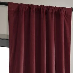 Flash Sale 🧨 Exclusive Fabrics Signature Burgundy Velvet Blackout Curtain (1 Panel) 😍 -Exclusive Fabrics SHOP Exclusive Fabrics Signature Burgundy Velvet Blackout Curtain 281 Panel29 4