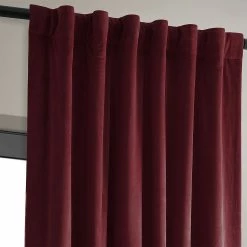 Flash Sale 🧨 Exclusive Fabrics Signature Burgundy Velvet Blackout Curtain (1 Panel) 😍 -Exclusive Fabrics SHOP Exclusive Fabrics Signature Burgundy Velvet Blackout Curtain 281 Panel29 5