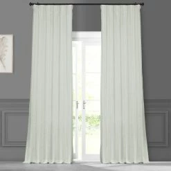 Budget 🛒 Exclusive Fabrics Signature Cream Faux Silk Taffeta Curtain (1 Panel) 🧨