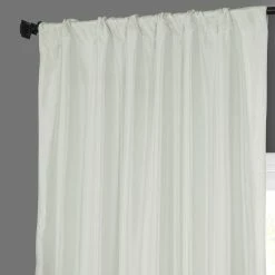 Budget 🛒 Exclusive Fabrics Signature Cream Faux Silk Taffeta Curtain (1 Panel) 🧨 -Exclusive Fabrics SHOP Exclusive Fabrics Signature Cream Faux Silk Taffeta Curtain Panel 3