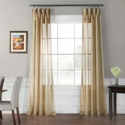 Discount 🔥 Exclusive Fabrics Signature Double Layer Sheer Curtain Panel (1 Panel) Off White ❤️ -Exclusive Fabrics SHOP Exclusive Fabrics Signature Double Layer Sheer Curtain Panel 1970f875 c0c6 4289 9a48 e318d1e8c398
