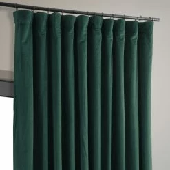 Budget 🤩 Exclusive Fabrics Signature Extra Wide Blackout Velvet Curtain (1 Panel) Blackforest Green 🌟 -Exclusive Fabrics SHOP Exclusive Fabrics Signature Extra Wide Blackout Velvet Curtain 281 Panel29 2