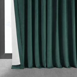Budget 🤩 Exclusive Fabrics Signature Extra Wide Blackout Velvet Curtain (1 Panel) Blackforest Green 🌟 -Exclusive Fabrics SHOP Exclusive Fabrics Signature Extra Wide Blackout Velvet Curtain 281 Panel29 6