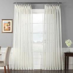 Best reviews of ✨ Exclusive Fabrics Signature ExtraWide Double Layer Sheer Curtain Panel (1 Panel) White ⌛