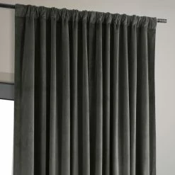 Budget 🤩 Exclusive Fabrics Signature Extra Wide Blackout Velvet Curtain (1 Panel) Blackforest Green 🌟 -Exclusive Fabrics SHOP Exclusive Fabrics Signature Extrawide Blackout Velvet Curtain 281 Panel29 3