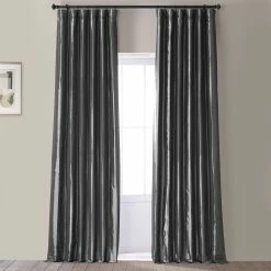 Top 10 👏 Exclusive Fabrics Signature Faux Silk Taffeta Hotel Blackout Curtain (1 Panel) Tablet Grey 👍