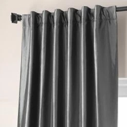 Top 10 👏 Exclusive Fabrics Signature Faux Silk Taffeta Hotel Blackout Curtain (1 Panel) Tablet Grey 👍 -Exclusive Fabrics SHOP Exclusive Fabrics Signature Faux Silk Taffeta Hotel Blackout Curtain 7