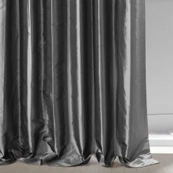 Top 10 👏 Exclusive Fabrics Signature Faux Silk Taffeta Hotel Blackout Curtain (1 Panel) Tablet Grey 👍 -Exclusive Fabrics SHOP Exclusive Fabrics Signature Faux Silk Taffeta Hotel Blackout Curtain 8