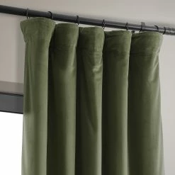 Promo ❤️ Exclusive Fabrics Signature Hunter Green Velvet 120-inch Blackout Curtain (1 Panel) - 50 X 120 🔔 -Exclusive Fabrics SHOP Exclusive Fabrics Signature Hunter Green Velvet 120 inch Blackout Curtain 281 Panel29 3