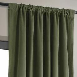 Promo ❤️ Exclusive Fabrics Signature Hunter Green Velvet 120-inch Blackout Curtain (1 Panel) - 50 X 120 🔔 -Exclusive Fabrics SHOP Exclusive Fabrics Signature Hunter Green Velvet 120 inch Blackout Curtain 281 Panel29 4