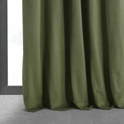 Promo ❤️ Exclusive Fabrics Signature Hunter Green Velvet 120-inch Blackout Curtain (1 Panel) - 50 X 120 🔔 -Exclusive Fabrics SHOP Exclusive Fabrics Signature Hunter Green Velvet 120 inch Blackout Curtain 281 Panel29 6