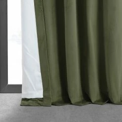 Promo ❤️ Exclusive Fabrics Signature Hunter Green Velvet 120-inch Blackout Curtain (1 Panel) - 50 X 120 🔔 -Exclusive Fabrics SHOP Exclusive Fabrics Signature Hunter Green Velvet 120 inch Blackout Curtain 281 Panel29 8
