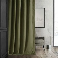 Wholesale 🛒 Exclusive Fabrics Signature Hunter Green Velvet Blackout Curtain (1 Panel) ❤️ -Exclusive Fabrics SHOP Exclusive Fabrics Signature Hunter Green Velvet Blackout Curtain 281 Panel29 2
