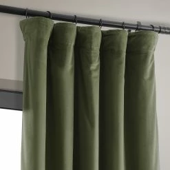 Wholesale 🛒 Exclusive Fabrics Signature Hunter Green Velvet Blackout Curtain (1 Panel) ❤️ -Exclusive Fabrics SHOP Exclusive Fabrics Signature Hunter Green Velvet Blackout Curtain 281 Panel29 3