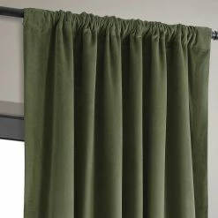 Wholesale 🛒 Exclusive Fabrics Signature Hunter Green Velvet Blackout Curtain (1 Panel) ❤️ -Exclusive Fabrics SHOP Exclusive Fabrics Signature Hunter Green Velvet Blackout Curtain 281 Panel29 4