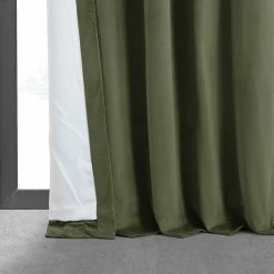 Wholesale 🛒 Exclusive Fabrics Signature Hunter Green Velvet Blackout Curtain (1 Panel) ❤️ -Exclusive Fabrics SHOP Exclusive Fabrics Signature Hunter Green Velvet Blackout Curtain 281 Panel29 8