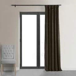 Exclusive Fabrics SHOP -Exclusive Fabrics SHOP Exclusive Fabrics Signature Java Blackout Velvet Curtain 281 Panel29 1