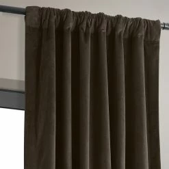 Promo 🎉 Exclusive Fabrics Signature Java Blackout Velvet Curtain (1 Panel) 🔥 -Exclusive Fabrics SHOP Exclusive Fabrics Signature Java Blackout Velvet Curtain 281 Panel29 4