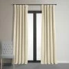 Best deal 🔔 Exclusive Fabrics Signature Light Beige Velvet Curtain (1 Panel) Alabaster Beige ✔️
