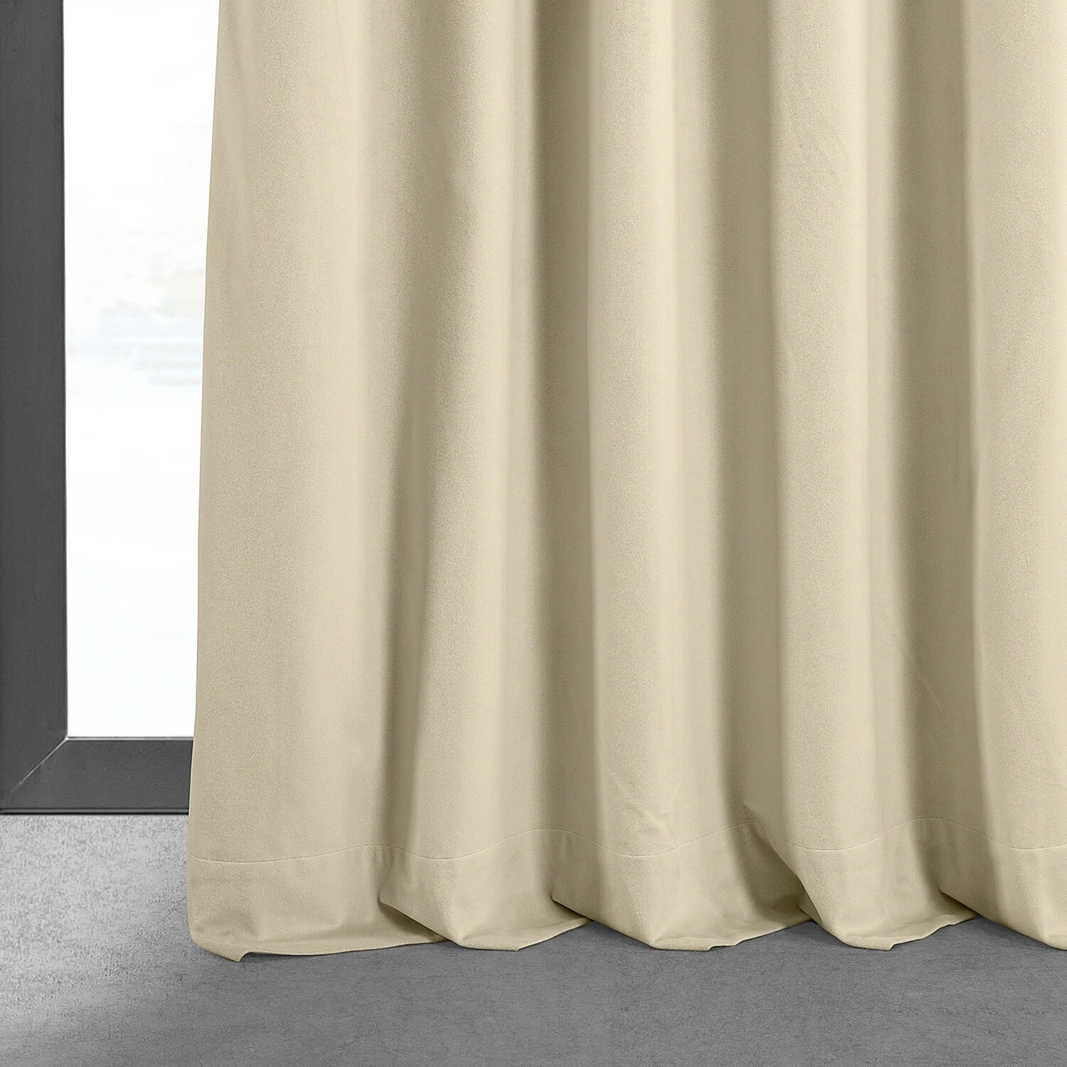 Best deal 🔔 Exclusive Fabrics Signature Light Beige Velvet Curtain (1 Panel) Alabaster Beige ✔️ 9 Best deal 🔔 Exclusive Fabrics Signature Light Beige Velvet Curtain (1 Panel) Alabaster Beige ✔️ - Image 7