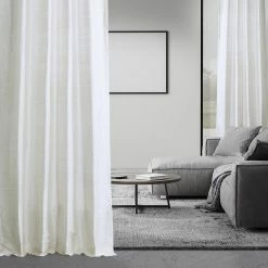 Buy 🌟 Exclusive Fabrics Signature Lily White Textured Silk Curtain (1 Panel) ⭐ -Exclusive Fabrics SHOP Exclusive Fabrics Signature Lily White Textured Silk Curtain 281 Panel29 2