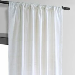 Buy 🌟 Exclusive Fabrics Signature Lily White Textured Silk Curtain (1 Panel) ⭐ -Exclusive Fabrics SHOP Exclusive Fabrics Signature Lily White Textured Silk Curtain 281 Panel29 5