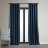 Deals 💯 Exclusive Fabrics Signature Midnight Blue Velvet Blackout Curtain Panel 🥰 -Exclusive Fabrics SHOP Exclusive Fabrics Signature Midnight Blue Velvet Blackout Single Curtain 281 Panel29