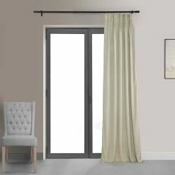 Wholesale 🎁 Exclusive Fabrics Signature Pleated Blackout Velvet Curtain (1 Panel) Porcelain White ✔️ -Exclusive Fabrics SHOP Exclusive Fabrics Signature Pleated Blackout Velvet Curtain 281 Panel29 2