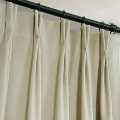 Wholesale 🎁 Exclusive Fabrics Signature Pleated Blackout Velvet Curtain (1 Panel) Porcelain White ✔️ -Exclusive Fabrics SHOP Exclusive Fabrics Signature Pleated Blackout Velvet Curtain 281 Panel29 5