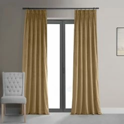 Wholesale 🎁 Exclusive Fabrics Signature Pleated Blackout Velvet Curtain (1 Panel) Porcelain White ✔️ -Exclusive Fabrics SHOP Exclusive Fabrics Signature Pleated Blackout Velvet Curtain 281 Panel29 9