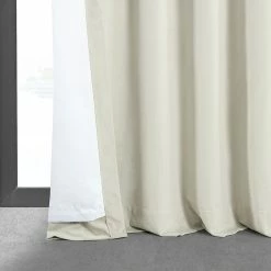 Cheap 😍 Exclusive Fabrics Signature Porcelain White Velvet Blkt Curtain (1 Panel) 🧨 -Exclusive Fabrics SHOP Exclusive Fabrics Signature Porcelain White Velvet Blkt Curtain 281 Panel29 8