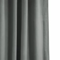Best Sale 🛒 Exclusive Fabrics Signature Silver Grey Blackout Velvet Curtain Panel ✨ -Exclusive Fabrics SHOP Exclusive Fabrics Signature Silver Grey Blackout Velvet Curtain 281 Panel29 7