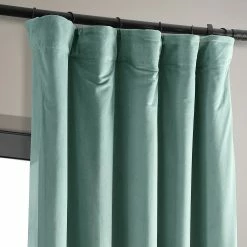 Promo 🥰 Exclusive Fabrics Signature Velvet 108-inch Blackout Curtain (1 Panel) Everglade Teal 👍 -Exclusive Fabrics SHOP Exclusive Fabrics Signature Velvet 108 inch Blackout Curtain 281 Panel29 4