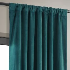 Best Sale ⭐ Exclusive Fabrics Signature Velvet 120-inch Blackout Curtain (1 Panel) Aqua Mist 🎁 -Exclusive Fabrics SHOP Exclusive Fabrics Signature Velvet 120 inch Blackout Curtain 281 Panel29 8