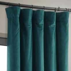 Discount 🛒 Exclusive Fabrics Signature Velvet 84-inch Blackout Curtain (1 Panel) Everglade Teal 🌟 -Exclusive Fabrics SHOP Exclusive Fabrics Signature Velvet 84 inch Blackout Curtain 281 Panel29 5