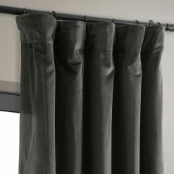 Promo 😍 Exclusive Fabrics Signature Velvet 96-inch Blackout Curtain (1 Panel) Everglade Teal ✨ -Exclusive Fabrics SHOP Exclusive Fabrics Signature Velvet 96 inch Blackout Curtain 281 Panel29 3