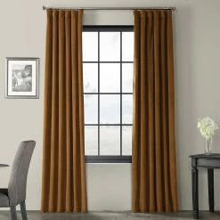 Promo 😍 Exclusive Fabrics Signature Velvet 96-inch Blackout Curtain (1 Panel) Everglade Teal ✨