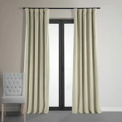 Discount ⌛ Exclusive Fabrics Signature Velvet Blackout Curtain (1 Panel) Reflection Grey 🔥 -Exclusive Fabrics SHOP Exclusive Fabrics Signature Velvet Blackout Curtain 281 Panel29 2