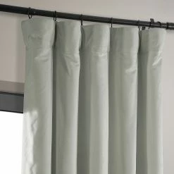Discount ⌛ Exclusive Fabrics Signature Velvet Blackout Curtain (1 Panel) Reflection Grey 🔥 -Exclusive Fabrics SHOP Exclusive Fabrics Signature Velvet Blackout Curtain 281 Panel29 4