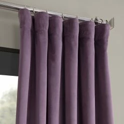 Discount ⌛ Exclusive Fabrics Signature Velvet Blackout Curtain (1 Panel) Reflection Grey 🔥 -Exclusive Fabrics SHOP Exclusive Fabrics Signature Velvet Blackout Curtain Panel 2